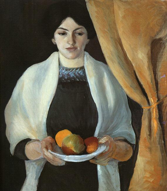 August Macke Portrait with Apples : Wife of the Artist china oil painting image